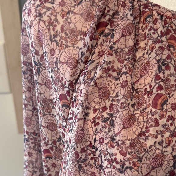 Liverpool Pink Floral Sheer Blouse Size XL - Picture 3 of 9